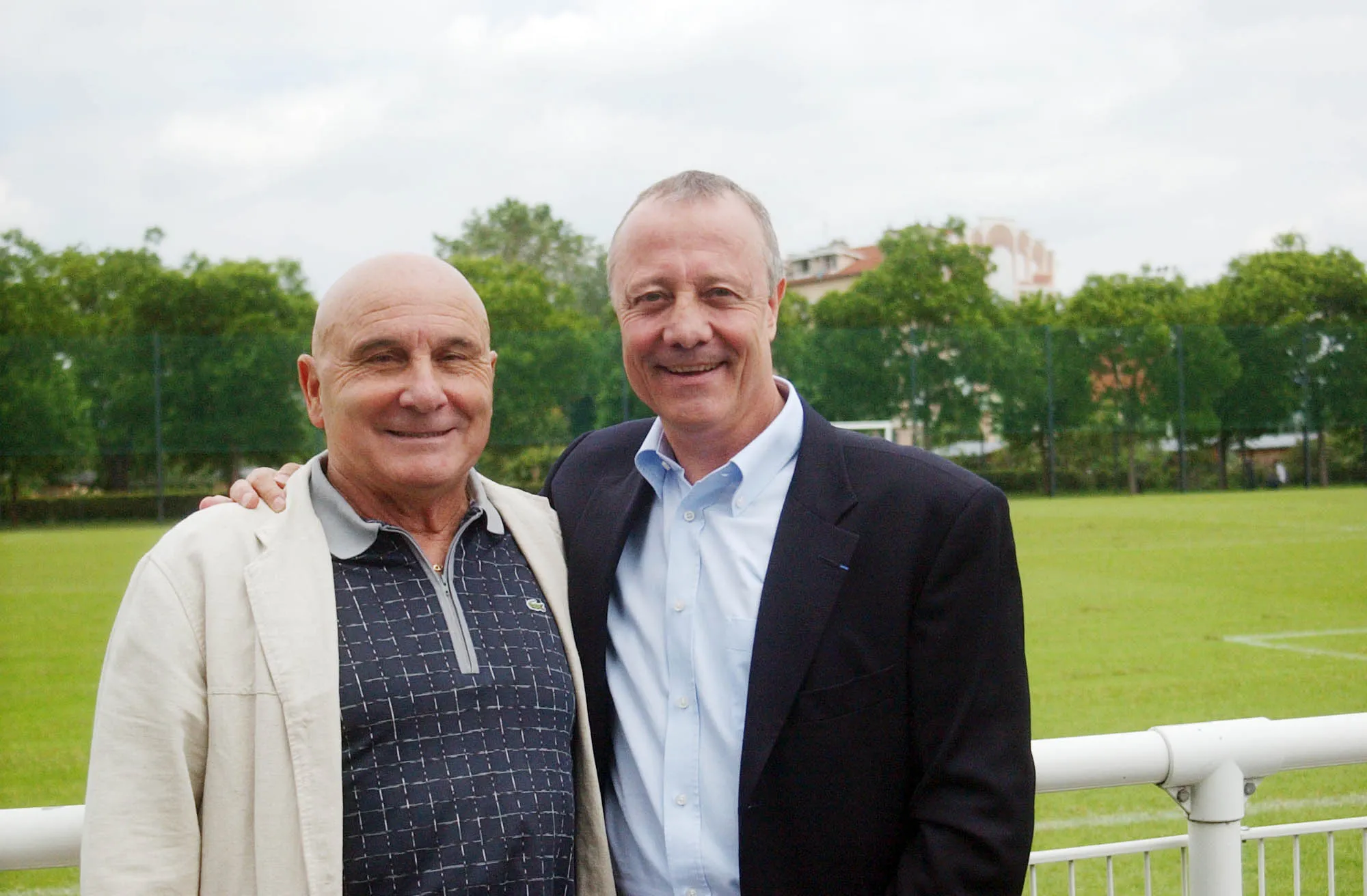 Les deux amis, Fleury Di Nallo et Bernard Lacombe.