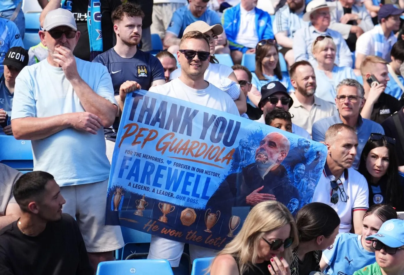 L'Etihad Stadium rend un dernier hommage à Pep Guardiola