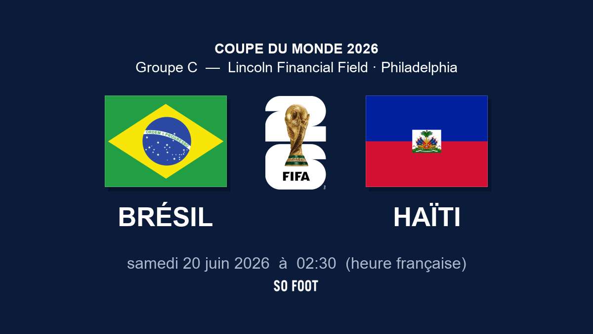 Sur quelle chaîne regarder le match Brésil – Haïti ?