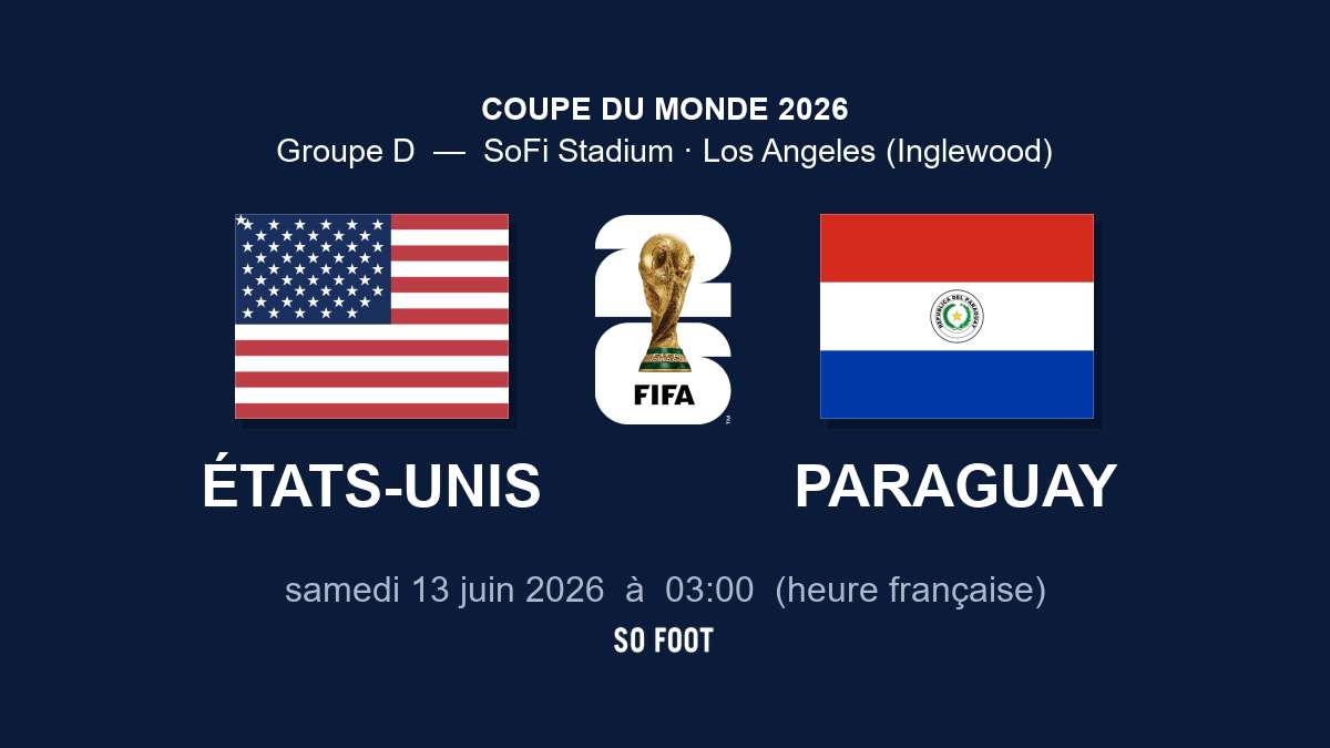Sur quelle chaîne regarder le match États-Unis – Paraguay ?
