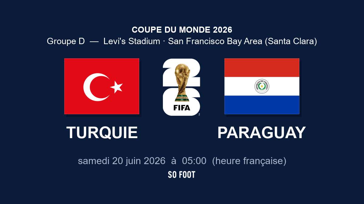 Sur quelle chaîne regarder le match Turquie – Paraguay ?