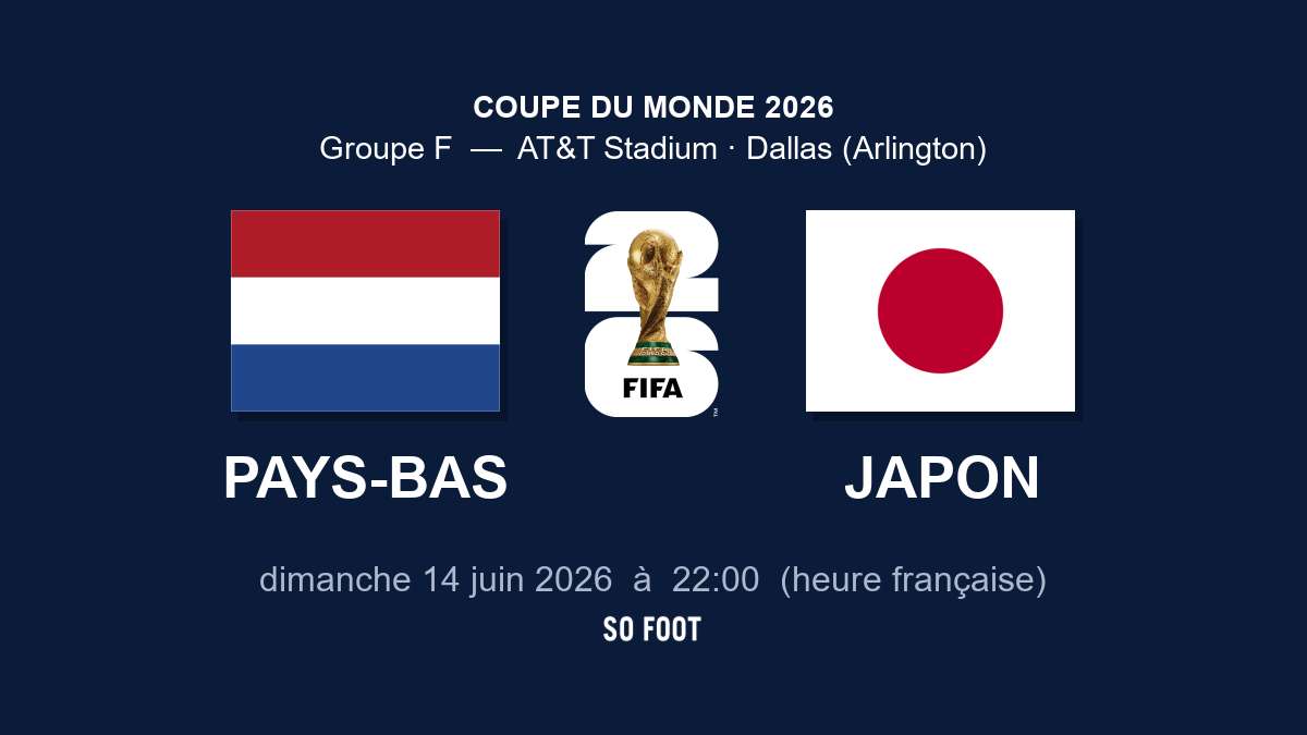 Sur quelle chaîne regarder le match Pays-Bas – Japon ?