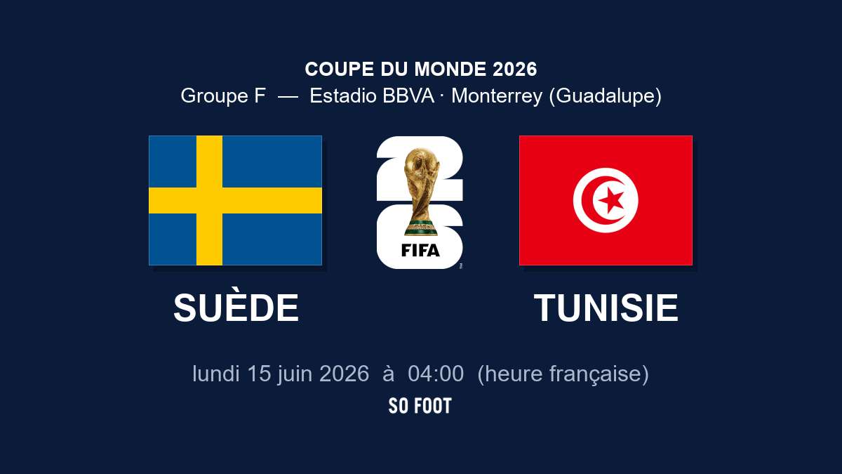 Sur quelle chaîne regarder le match Suède – Tunisie ?