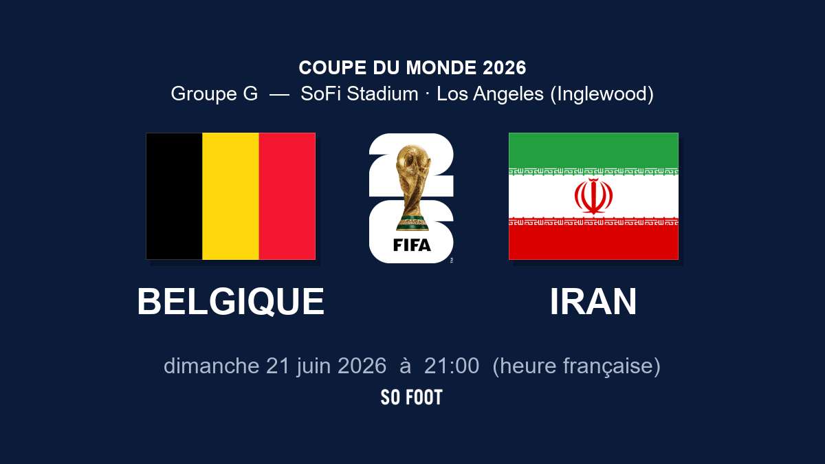Sur quelle chaîne regarder le match Belgique – Iran ?