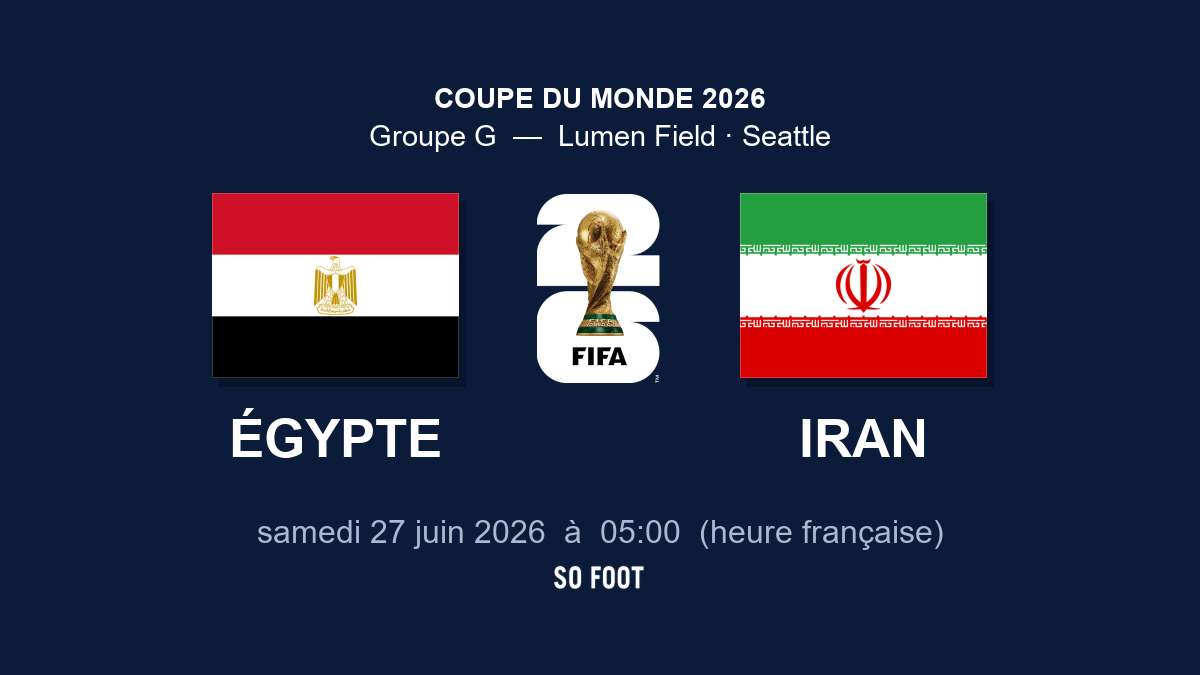 Sur quelle chaîne regarder le match Égypte – Iran ?