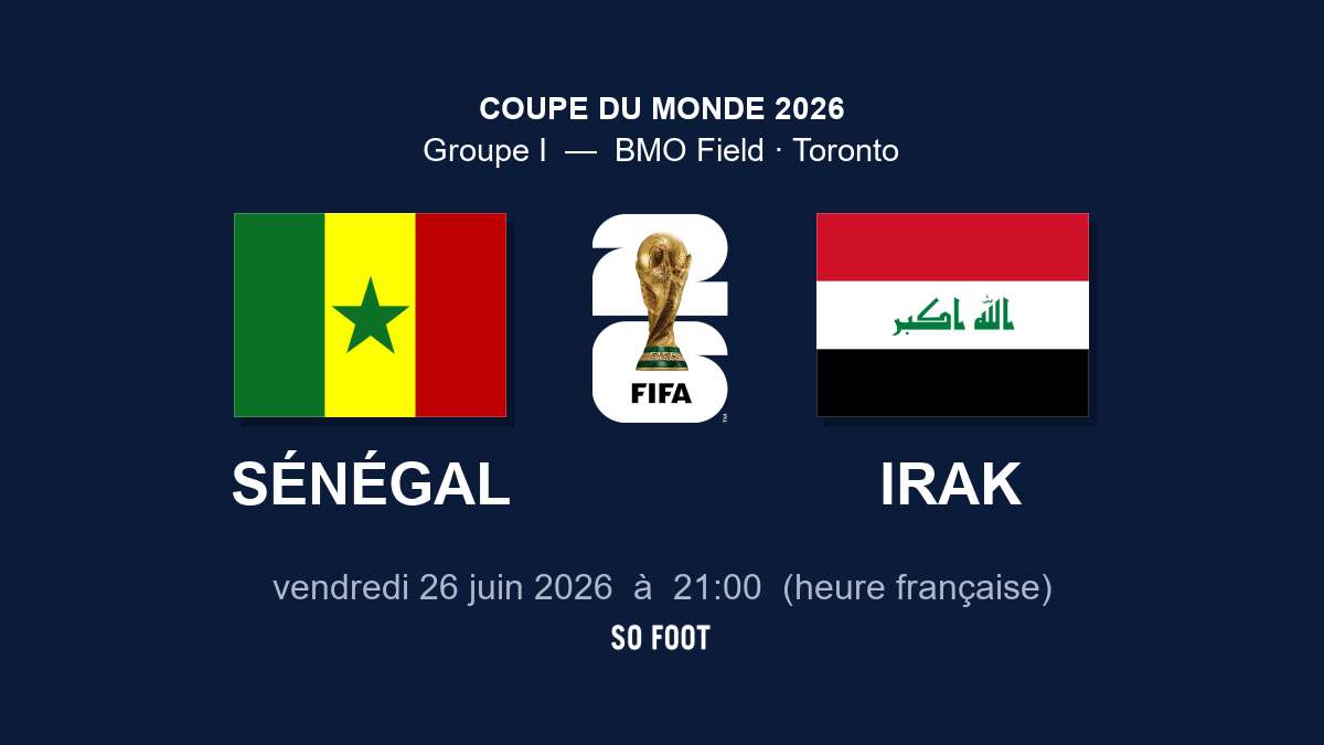 Sur quelle chaîne regarder le match Sénégal – Irak ?