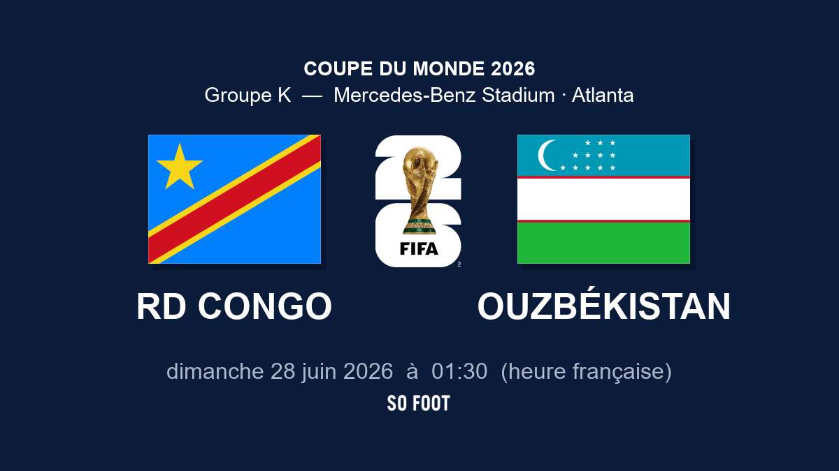 Sur quelle chaîne regarder le match RD Congo – Ouzbékistan ?