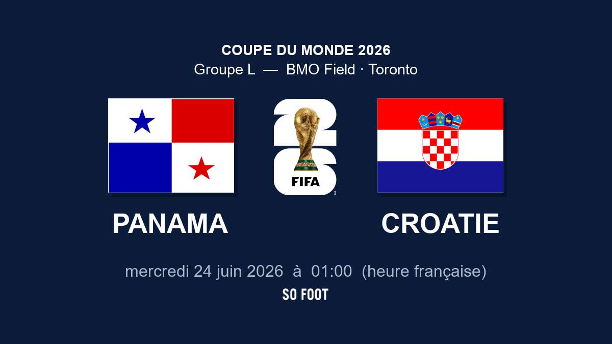 Sur quelle chaîne regarder le match Panama – Croatie ?