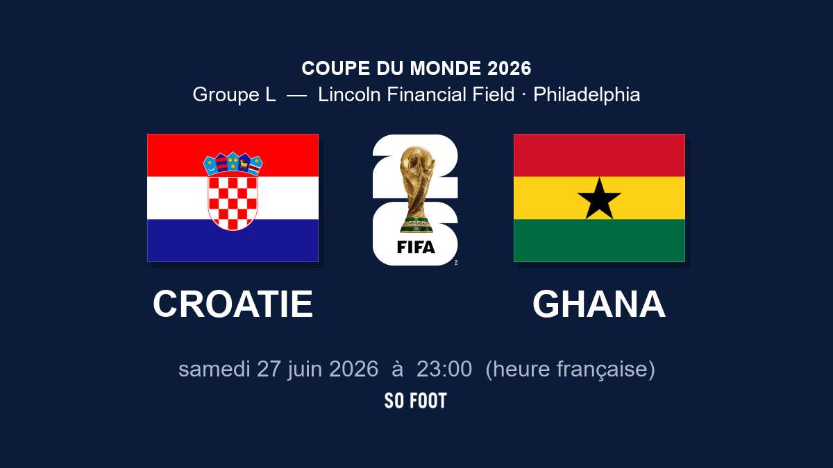 Sur quelle chaîne regarder le match Croatie – Ghana ?
