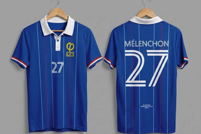 La France Insoumise sort un maillot en l&rsquo;honneur de Jean-Luc Mélenchon