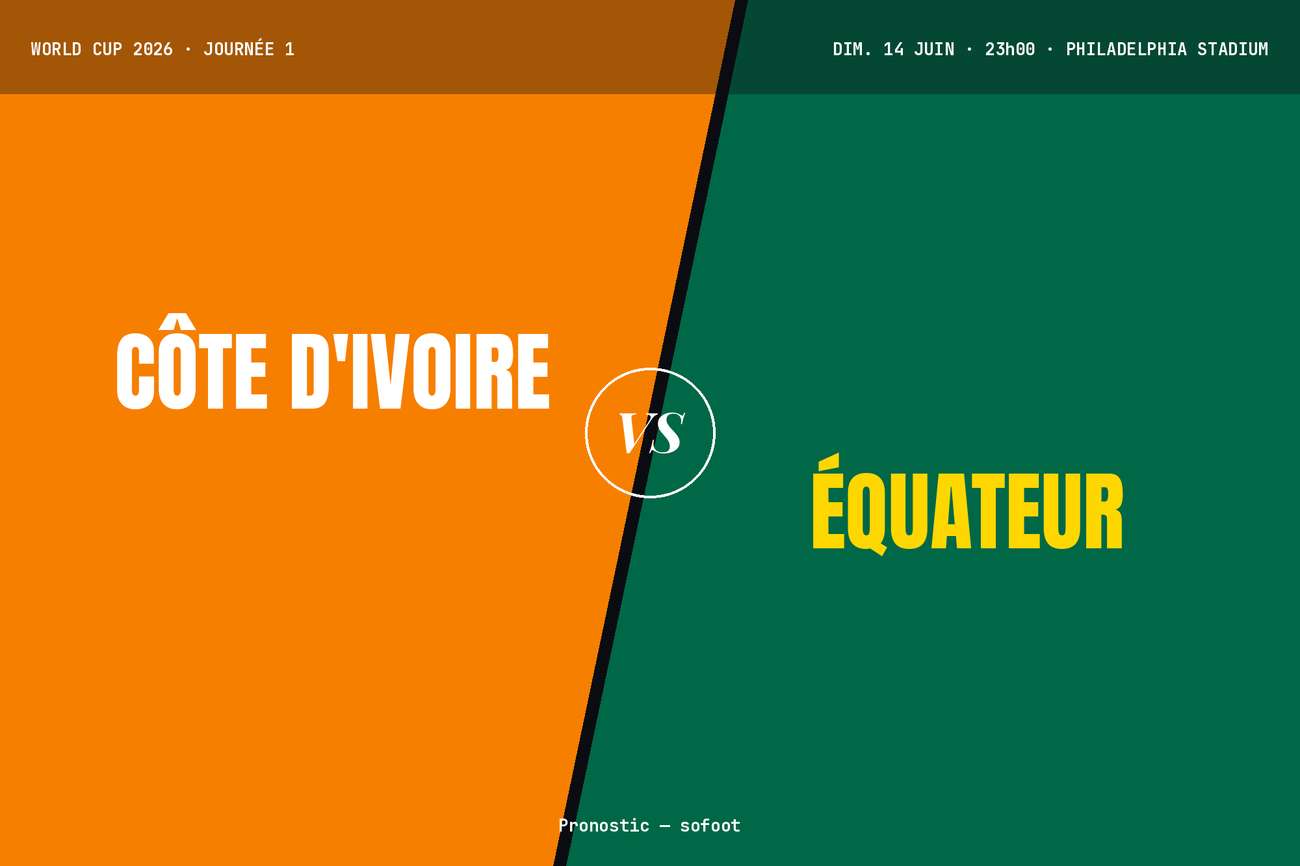 Pronostic Côte d’Ivoire Équateur : analyse, cotes et prono Coupe du monde 2026