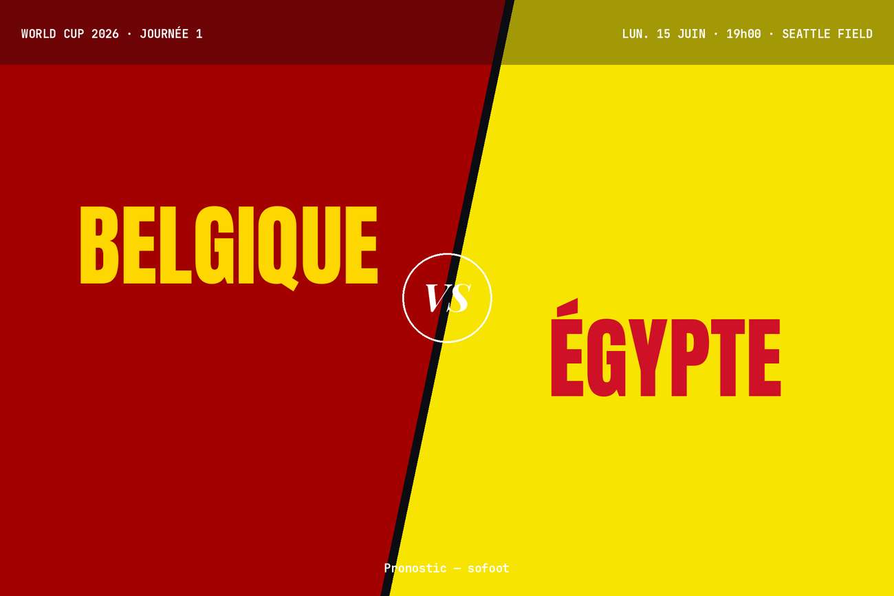 Pronostic Belgique Égypte : analyse, cotes et prono Coupe du Monde
