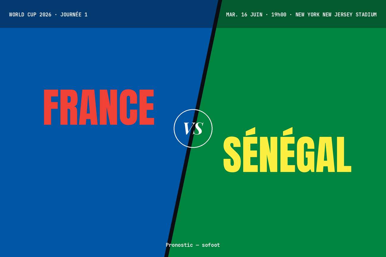 Pronostic France Sénégal : analyse, cotes et prono Coupe du monde 2026