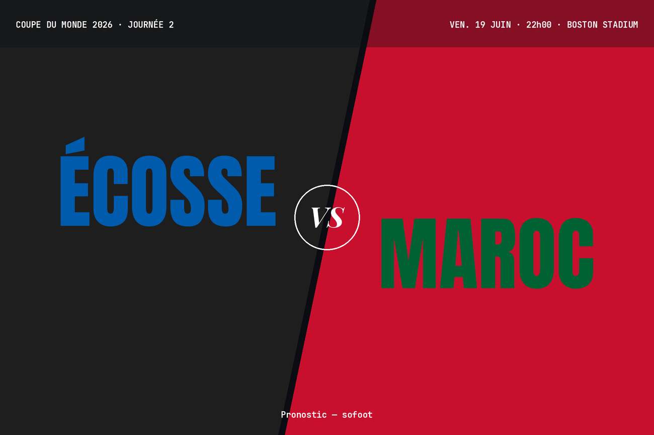 Pronostic Écosse Maroc : analyse, cotes et prono Coupe du monde 2026