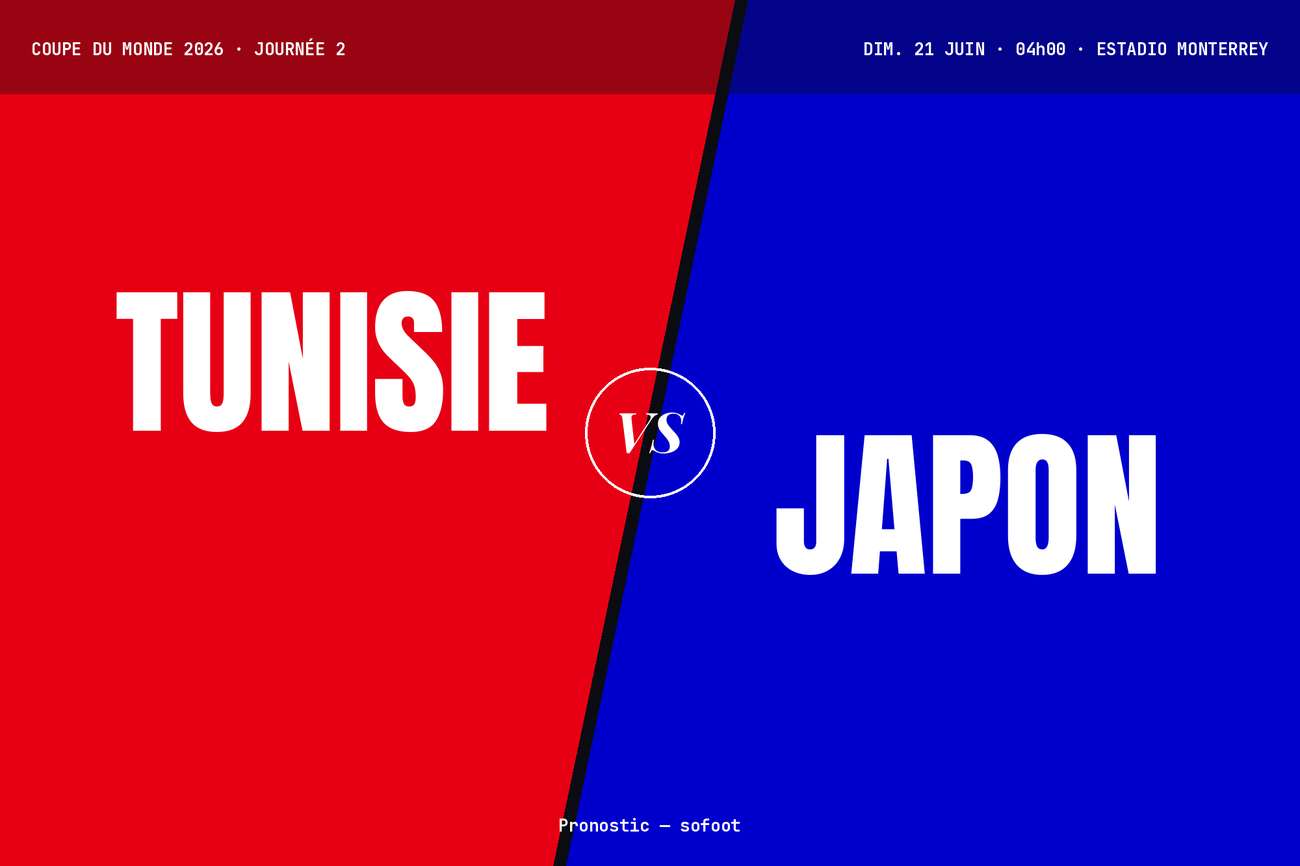 Pronostic Tunisie Japon : analyse, cotes et prono Coupe du monde 2026