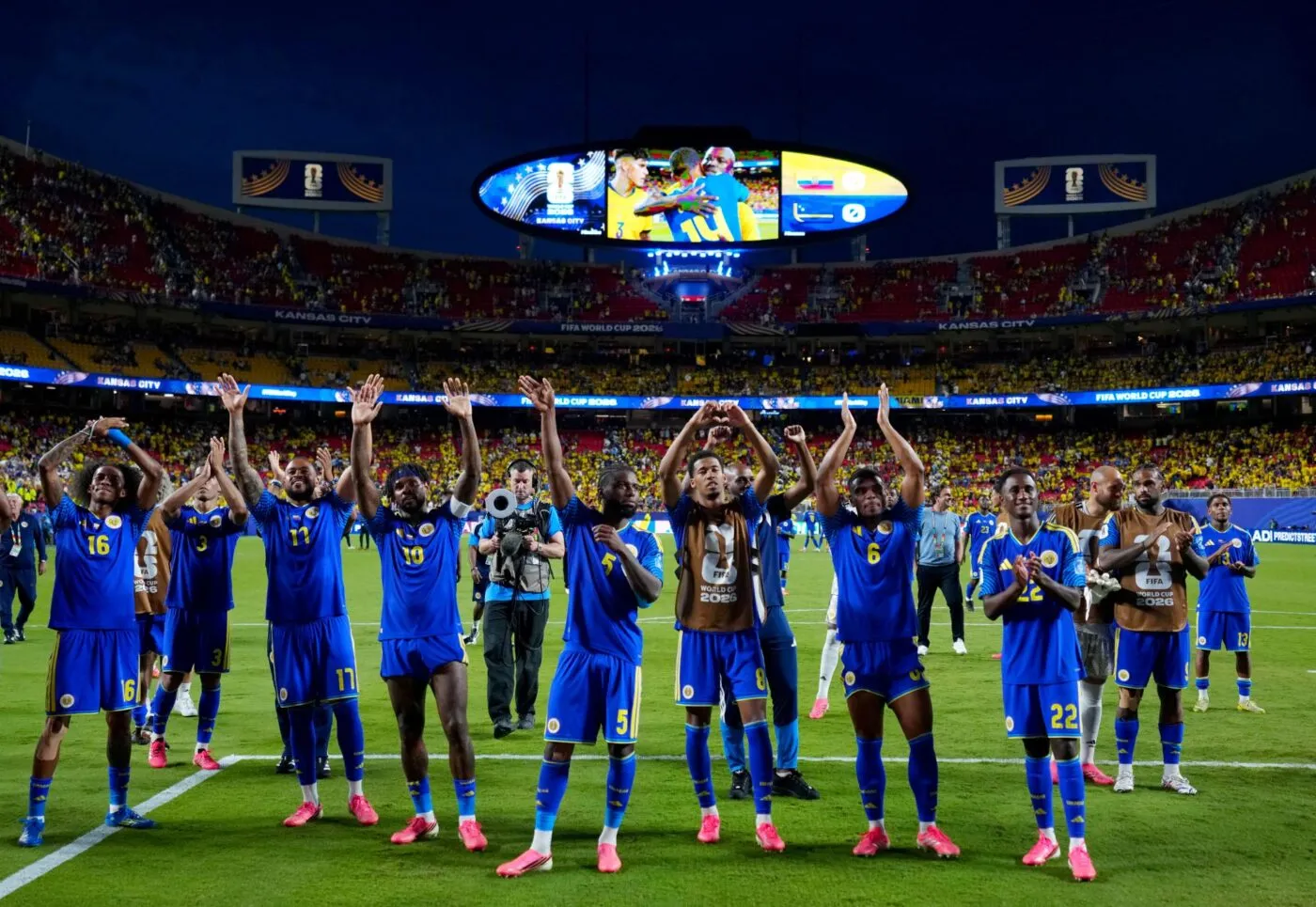 Les joueurs de Curaçao adoubés par un roi