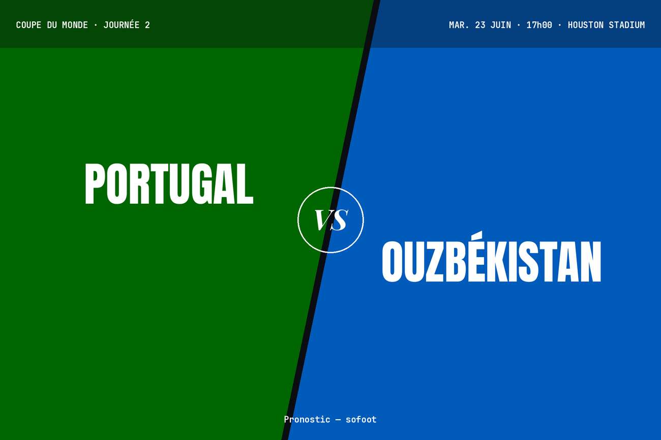Pronostic Portugal Ouzbékistan : analyse, cotes et prono Coupe du monde