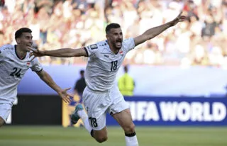 Les onze irakiens face aux Bleus