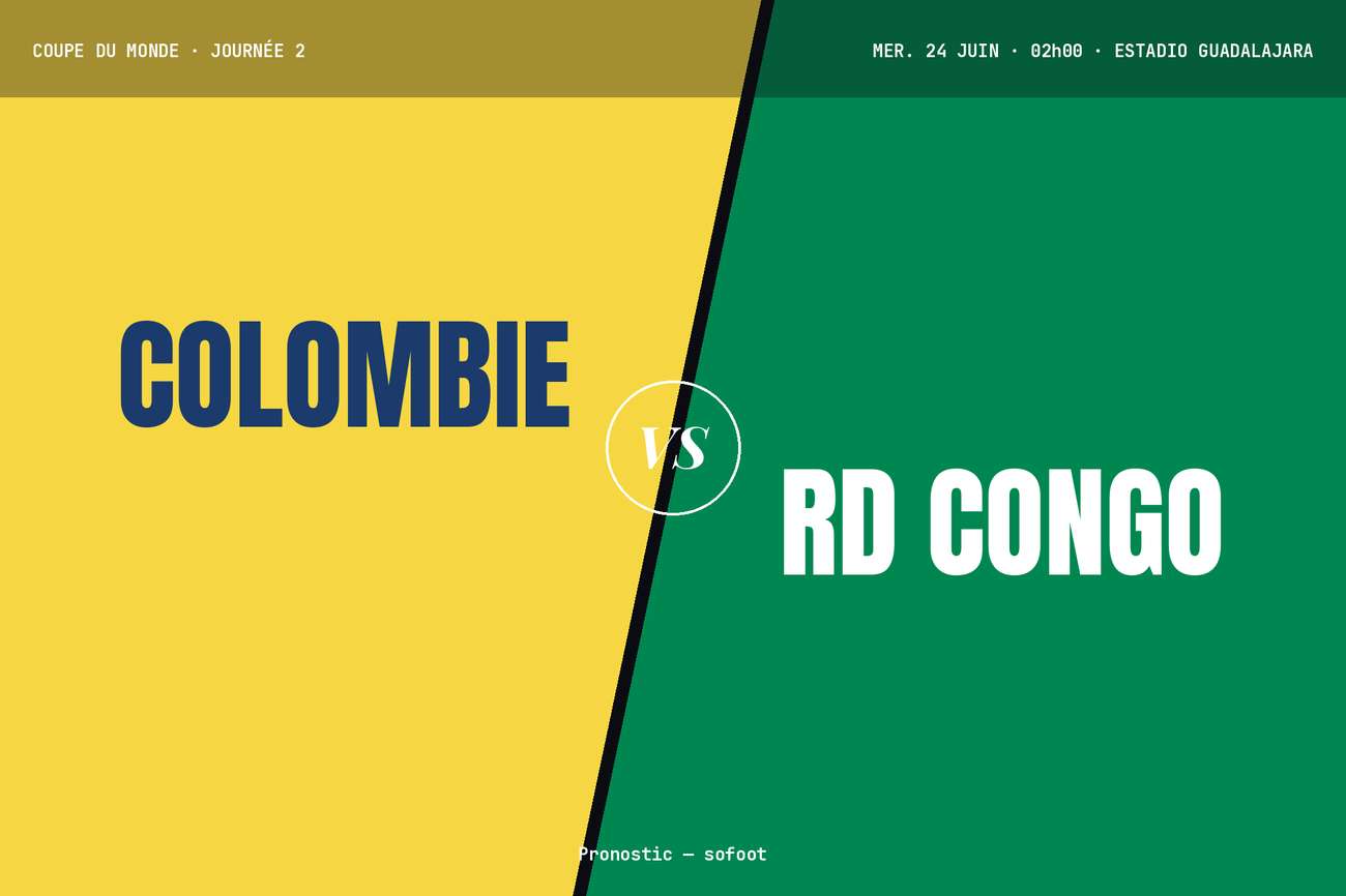 Pronostic Colombie RD Congo : analyse, cotes et prono Coupe du Monde