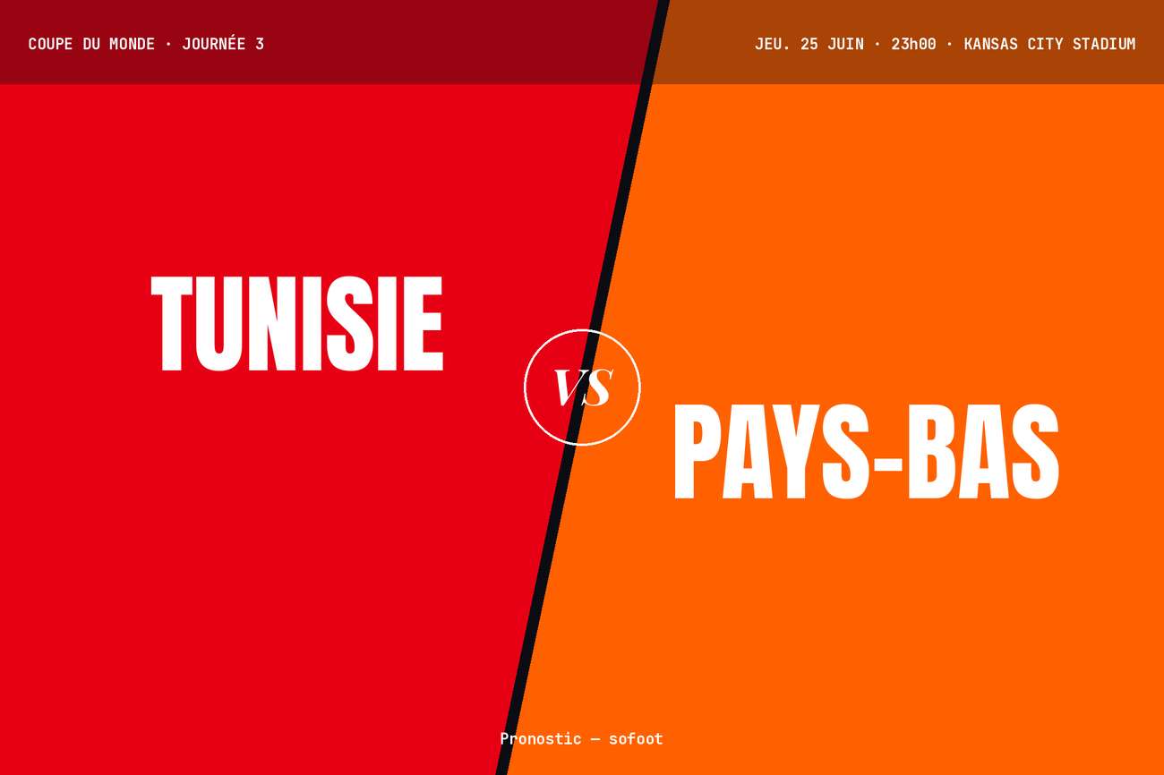 Pronostic Tunisie Pays-Bas : analyse, cotes et prono Coupe du Monde