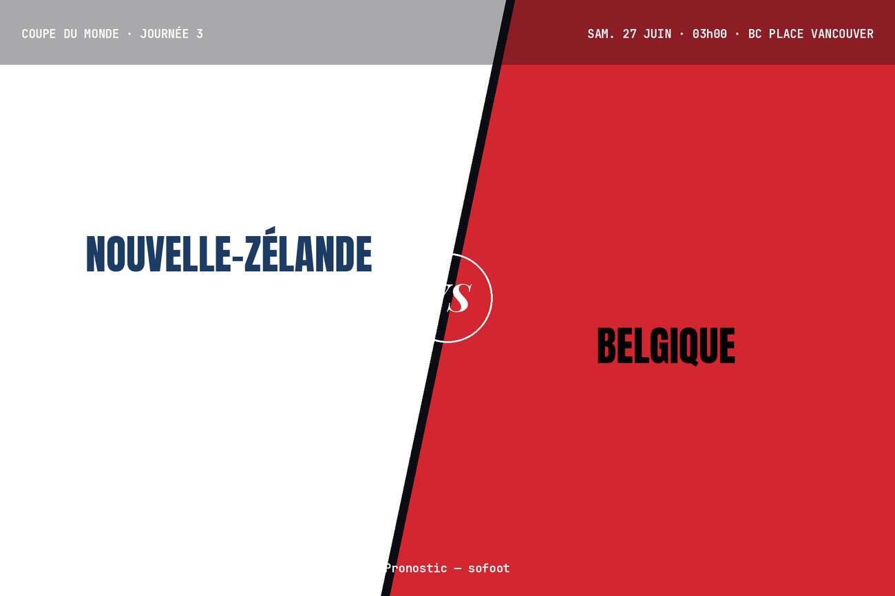 Pronostic Nouvelle-Zélande Belgique : analyse, cotes et prono Coupe du Monde