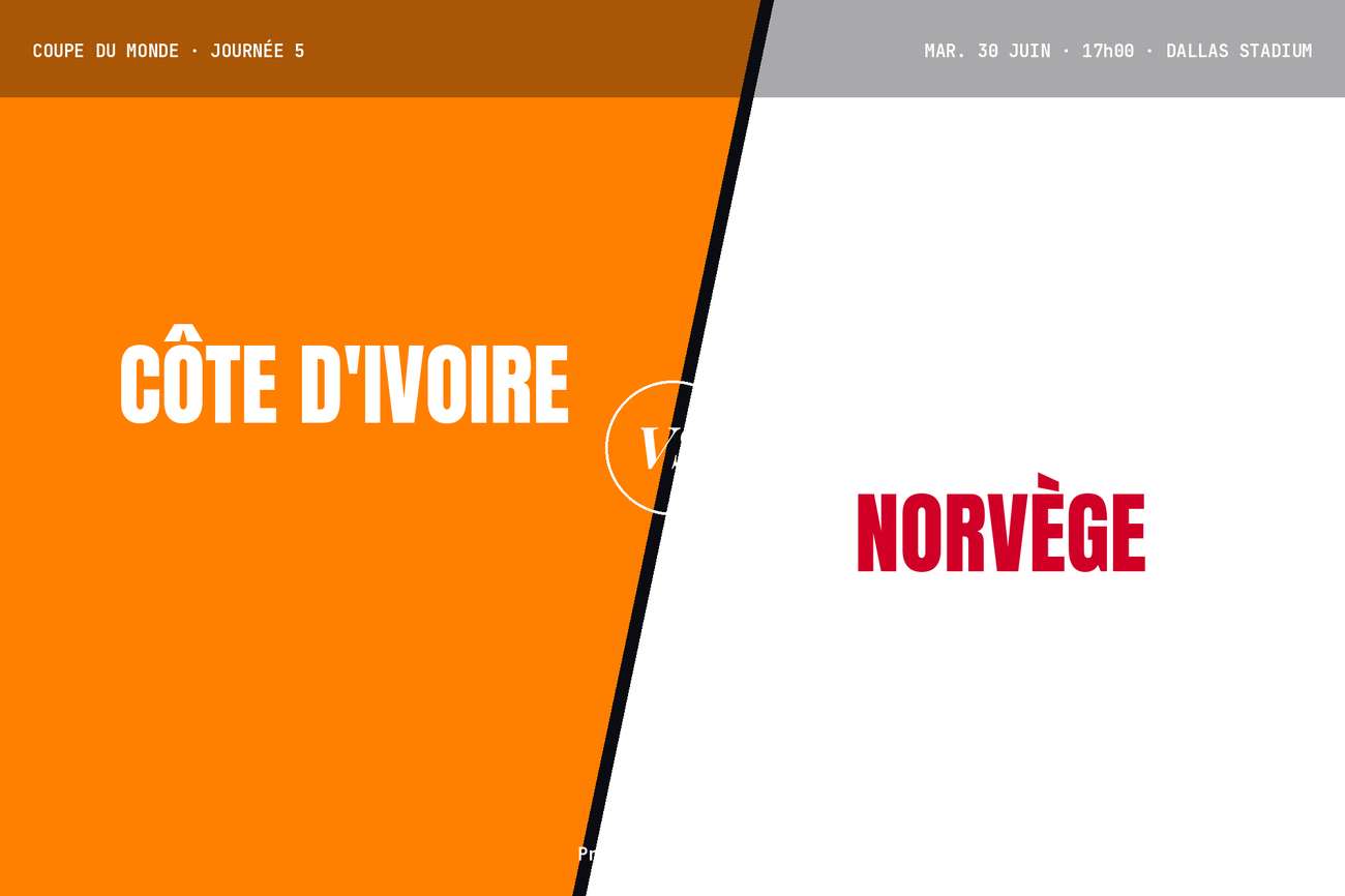 Pronostic Côte d’Ivoire Norvège : analyse, cotes et prono Coupe du monde
