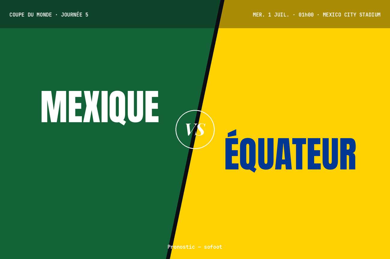 Pronostic Mexique Équateur : analyse, cotes et prono Coupe du monde 2026