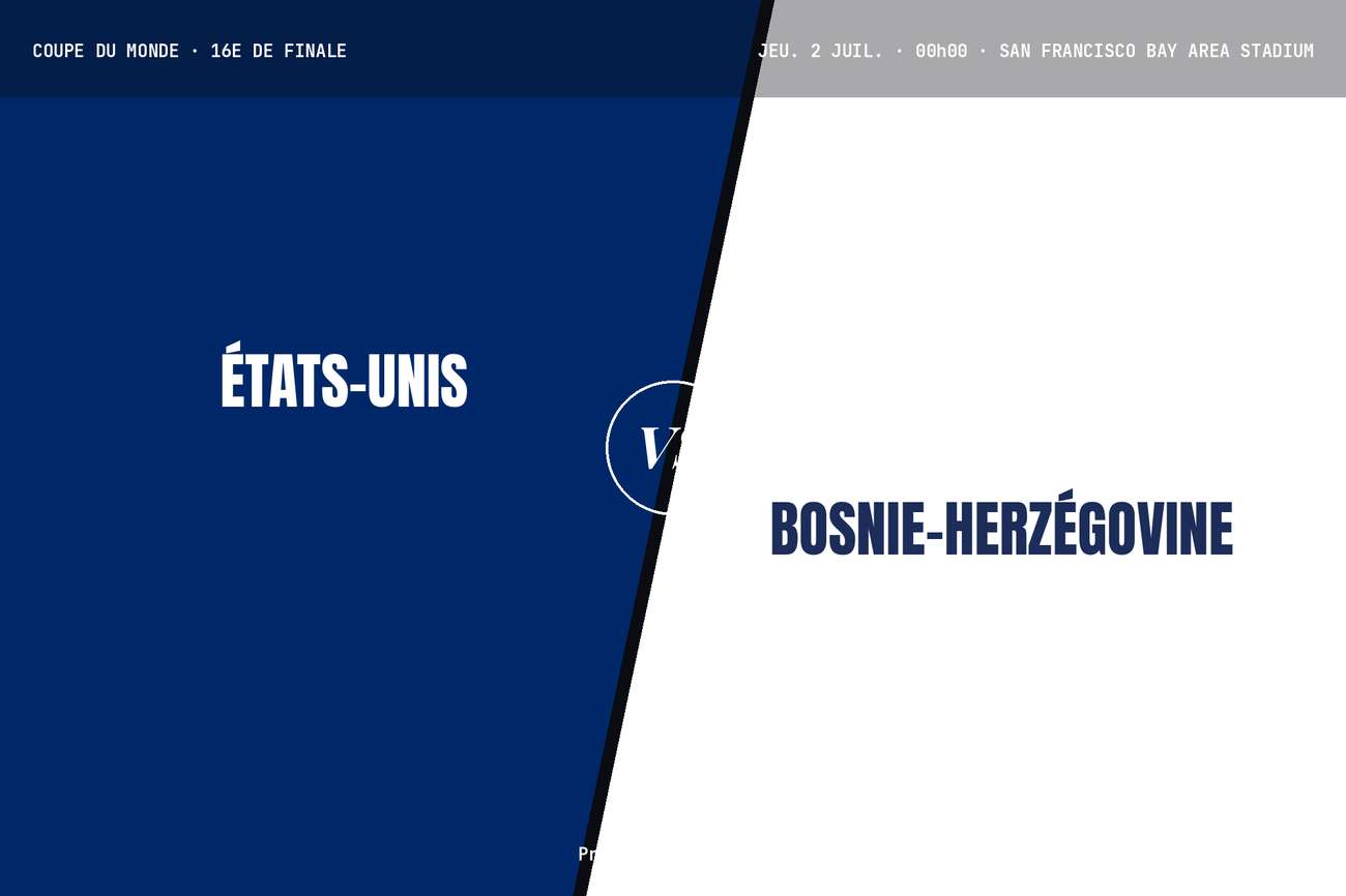 Pronostic États-Unis Bosnie-Herzégovine : analyse, cotes et prono Coupe du monde