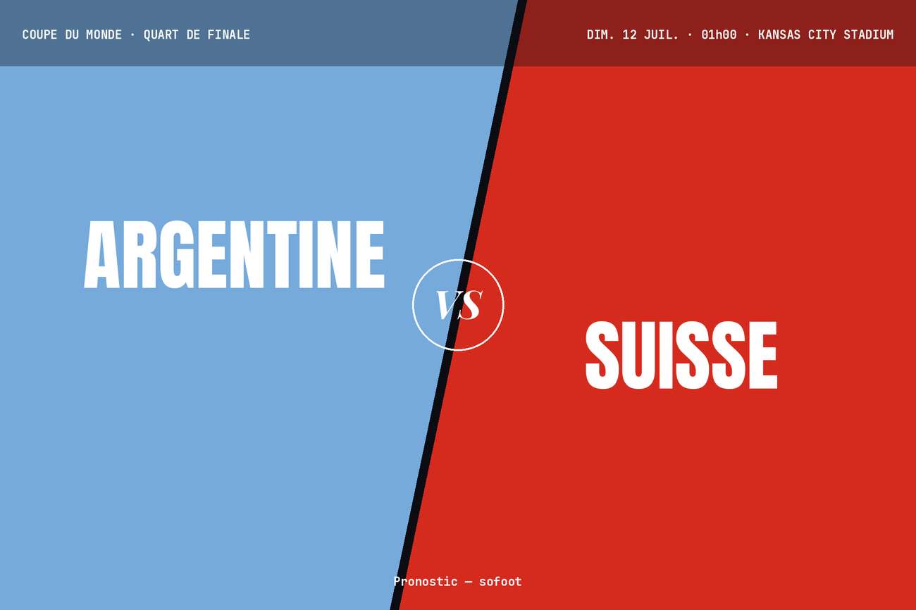 Pronostic Argentine Suisse : analyse, cotes et prono Coupe du Monde