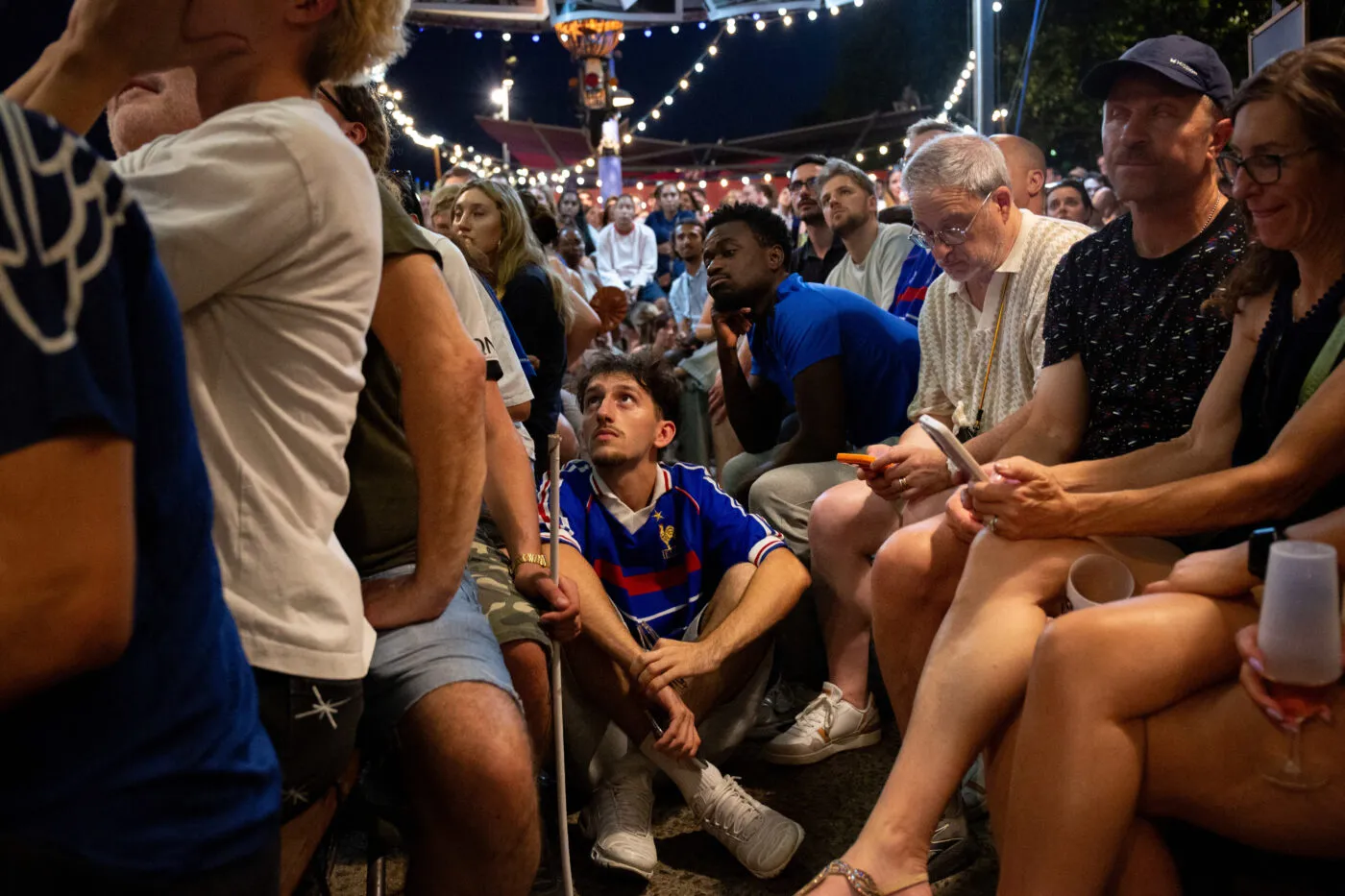 Supporters during Projection of France-Spain at Les Quais de la Photo during the Fifa World World Cup 2026 in Paris, France on July 14, 2026. Photo by Leo Malon/ABACAPRESS.COM - Photo by Icon Sport