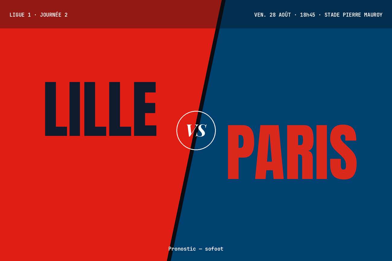 Pronostic Lille PSG : analyse, cotes et prono Ligue 1