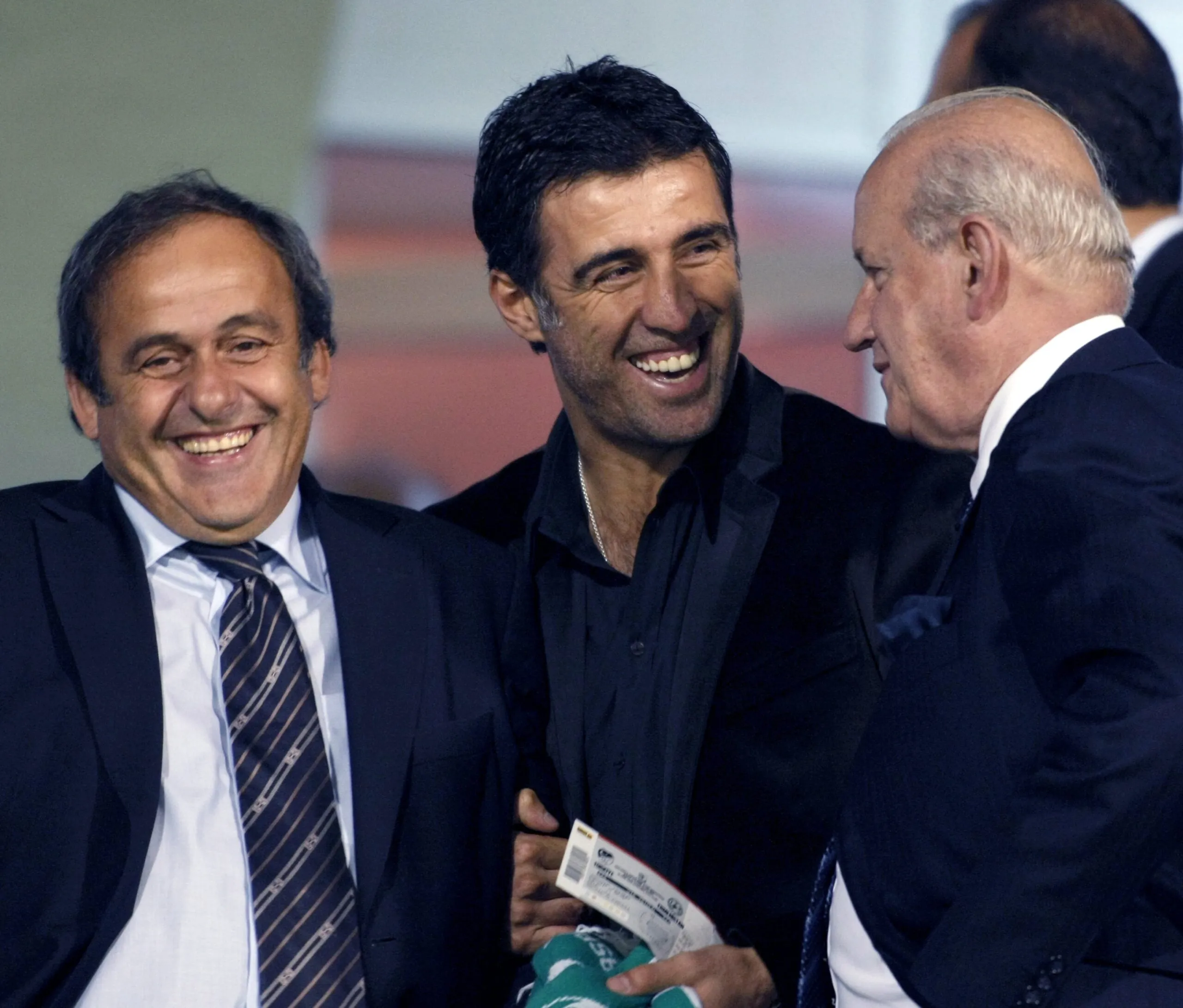 Avec Michel Platini en 2009.