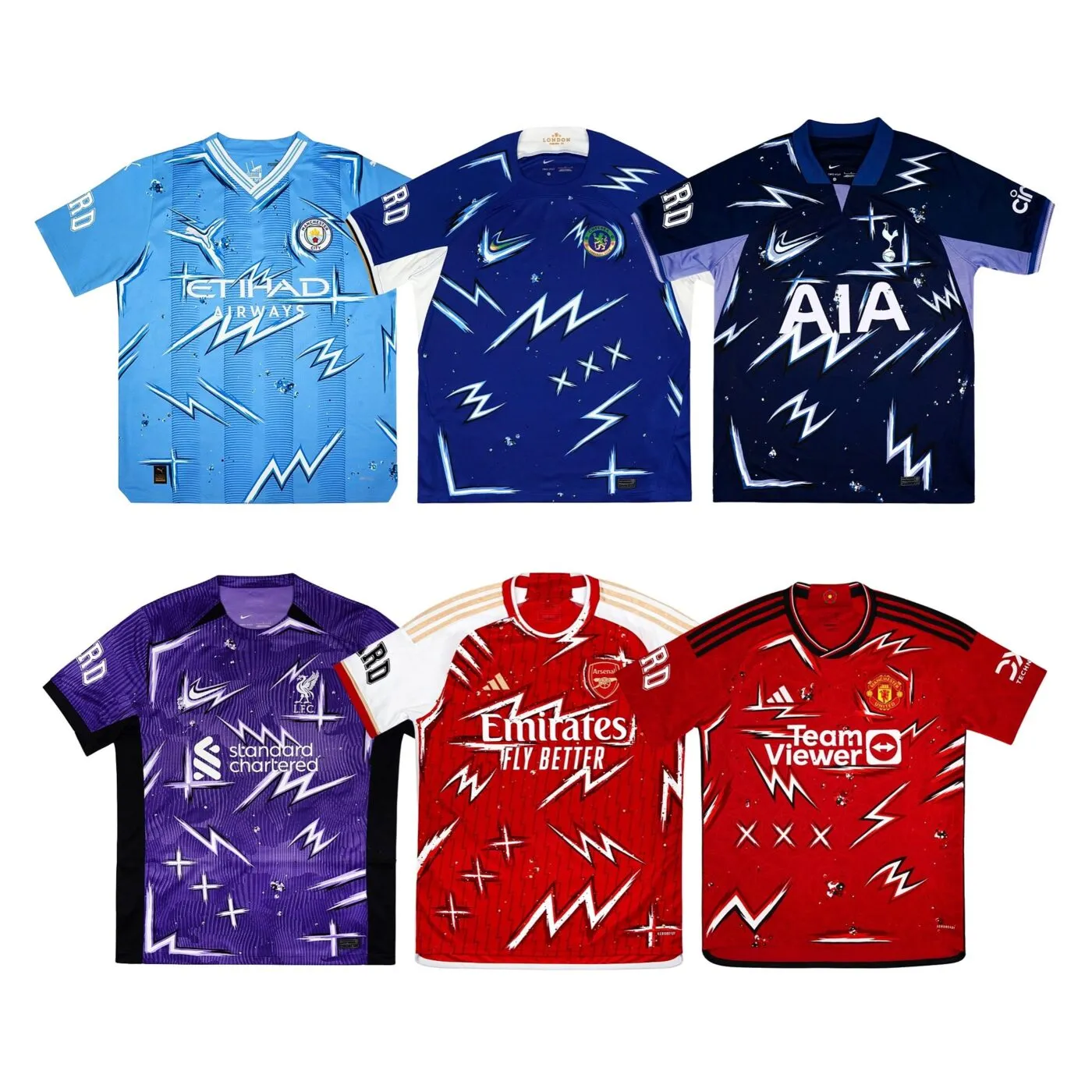 Pourquoi cet homme peint-il des éclairs sur des maillots de foot, bon sang ?