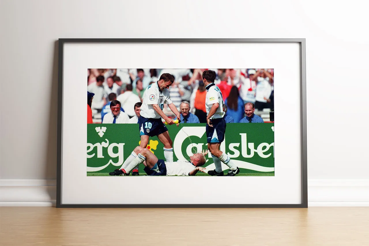 Célébration de Gascoigne, Euro 1996