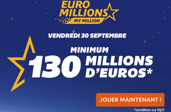 Cagnotte de 130M d&rsquo;€ ce vendredi pour découvrir le nouvel Euro Millions !
