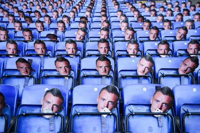 Des masques de Jamie Vardy à Leicester