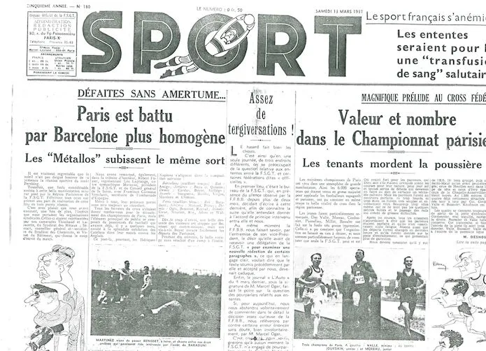 6 mars 1937 : le PSG-Barça des travailleurs