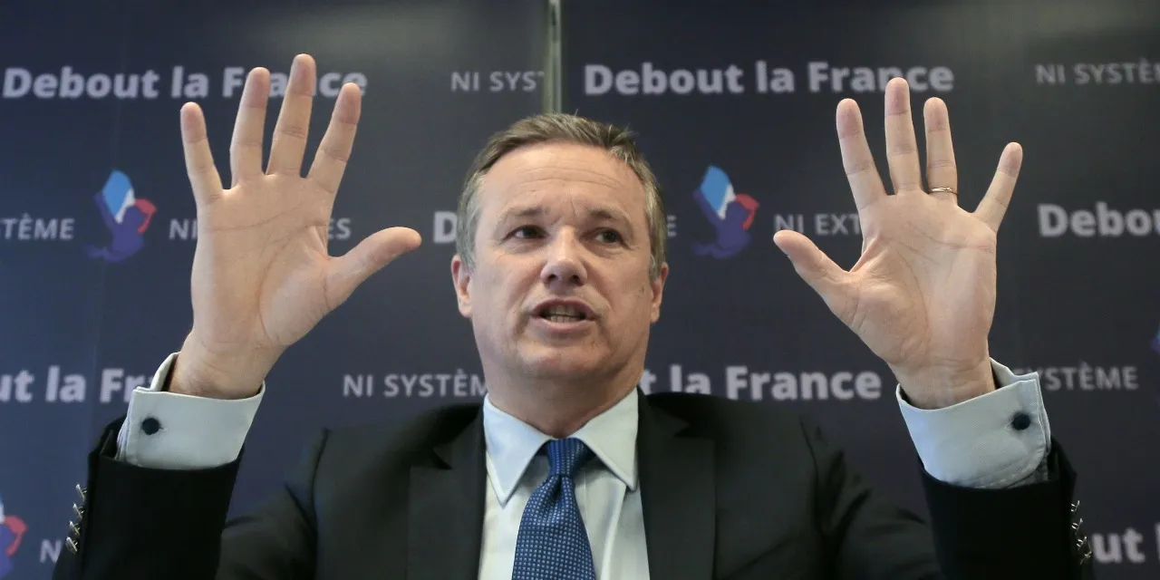 Nicolas Dupont-Aignan : «<span style="font-size:50%">&nbsp;</span>Changer le nom d&rsquo;un stade, ça enlève de sa poésie<span style="font-size:50%">&nbsp;</span>»