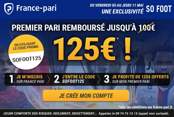 Exclu : 125€ offerts au lieu de 100€ chez France-Pari !