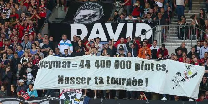 La banderole guingampaise pour Neymar