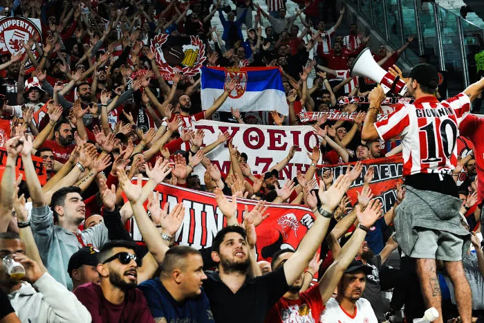 Un tifo de train lors d&rsquo;Olympiakos-PAOK