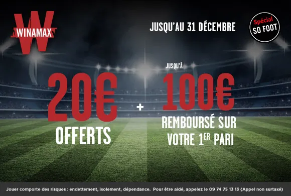 CADEAU : 120€ offerts EN EXCLU chez Winamax jusqu&rsquo;au 31 décembre