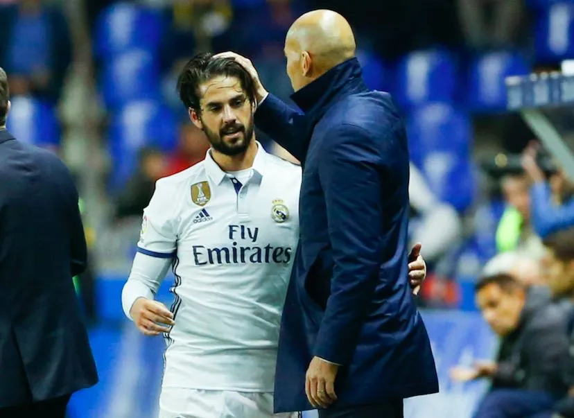 Zidane: «<span style="font-size:50%">&nbsp;</span>Je veux qu&rsquo;Isco reste toute sa vie à Madrid <span style="font-size:50%">&nbsp;</span>»