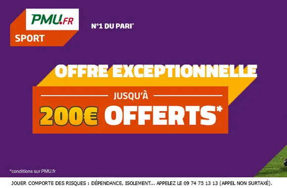 BONUS ÉDITION LIMITÉE : 200€ offerts pour miser sur Real – PSG chez PMU