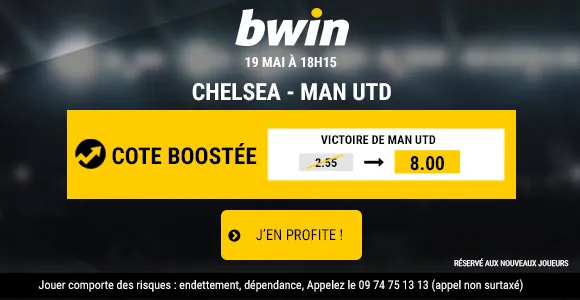 EXCLU BWIN Finale FA Cup : la cote de Manchester United boostée à 8,00 face à Chelsea !