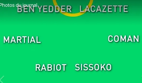 Photo : L&rsquo;équipe type des suppléants des Bleus  (via Facebook SO FOOT)