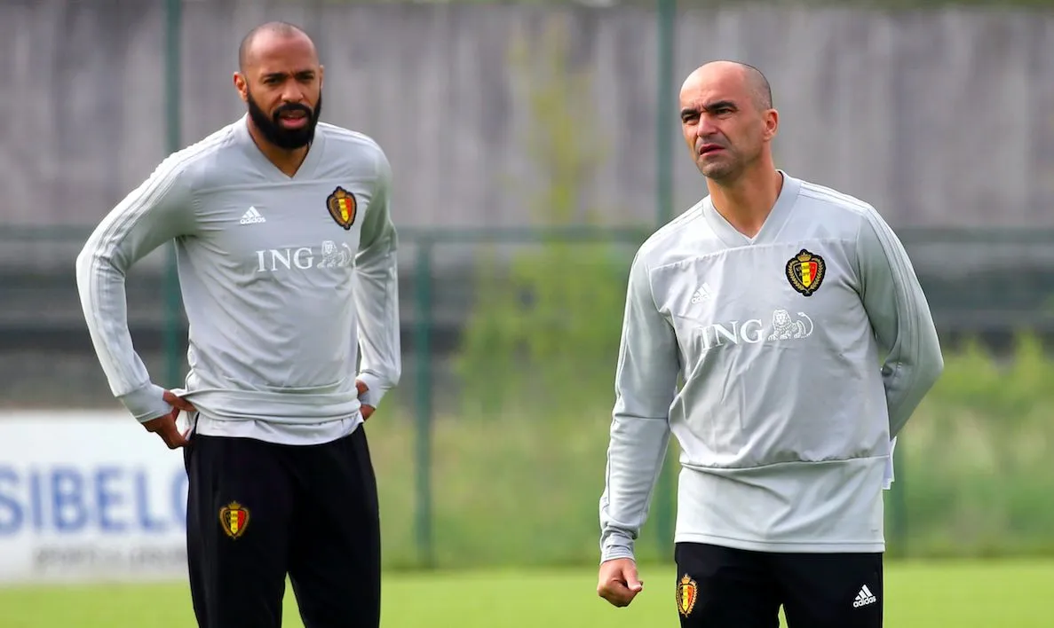 Thierry Henry passe numéro 2 de Roberto Martínez