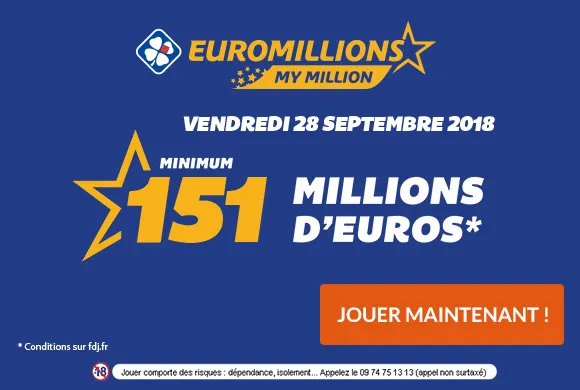 Euro Millions : 151 millions d&rsquo;€ + 1 millionnaire garanti