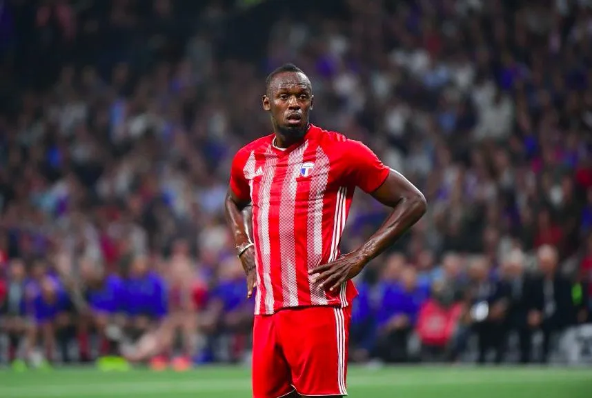 Usain Bolt a disputé son premier match en Australie