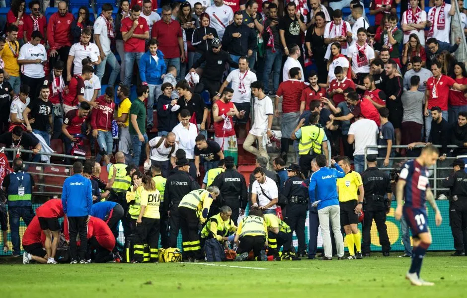Quatorze blessés à Eibar lors de l&rsquo;effondrement d&rsquo;une barrière de protection